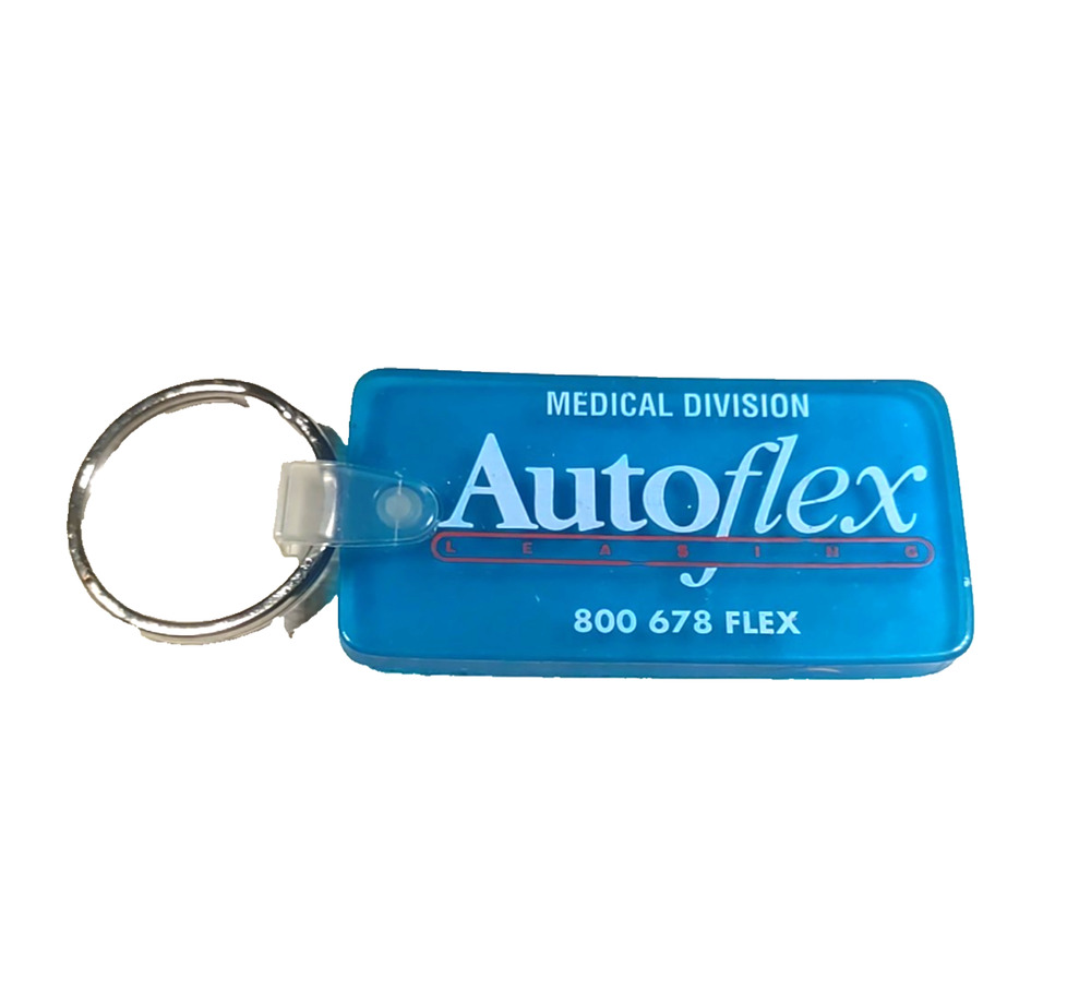 Medical Division Auto Flex Rubber Keychain Blue